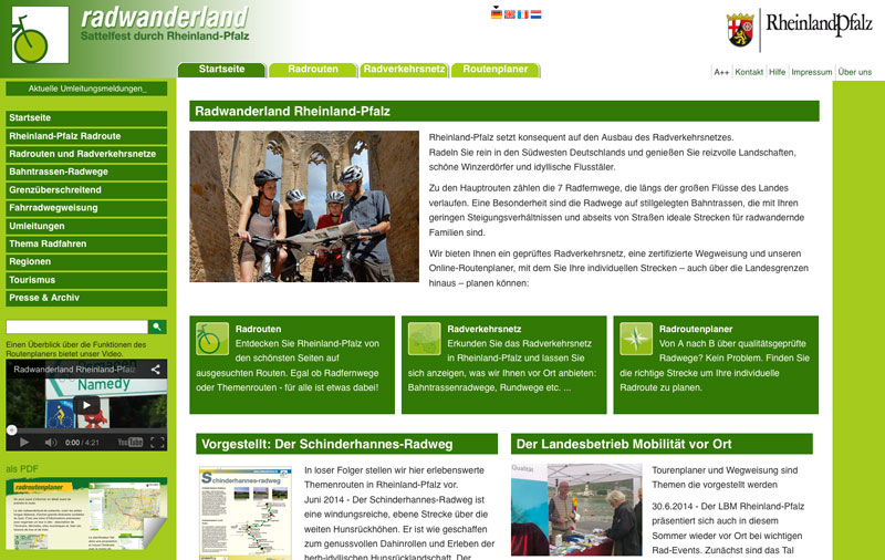 Screenshot radwanderland Screenshot radwanderland